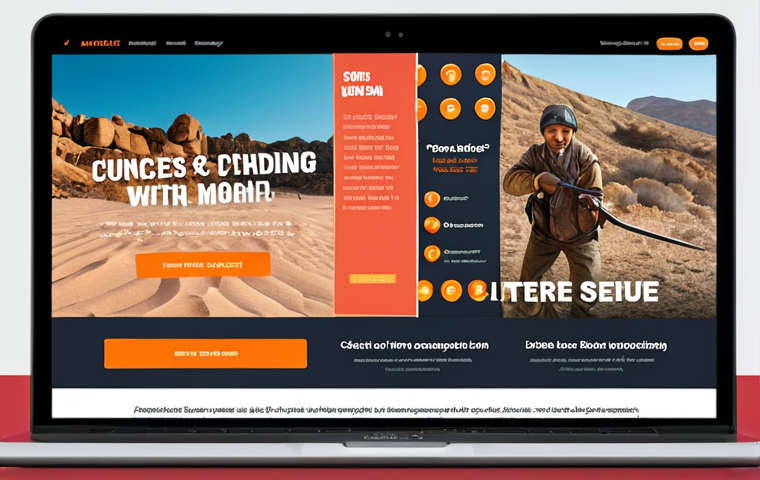 **A vibrant and engaging landing page design:** Focus on eye-catching visuals, a clear headline, and a prominent call-to-action button. Consider a split screen layout with compelling imagery on one side and concise text with the call to action on the other.