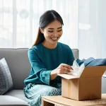 전환율 증가를 위한 고객 유인 전략 - **Prompt:** A heartwarming scene depicting a young Malaysian woman, aged late 20s, with a warm smile...